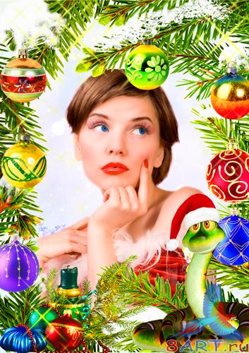 Рамочка в видах фото - Щастья в течение Новом году Рамочка в видах фото - Щастья в течение Новом году