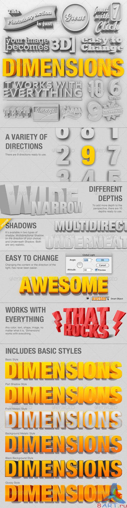 GraphicRiver Dimensions - 3D Generator Action - REUPLOAD