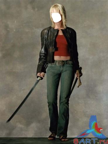 Шаблон с целью фото женщина от мечом Шаблон с целью фото женщина от мечом