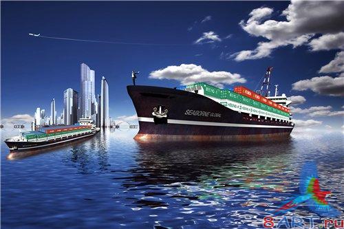 PSD - Big ships with containers