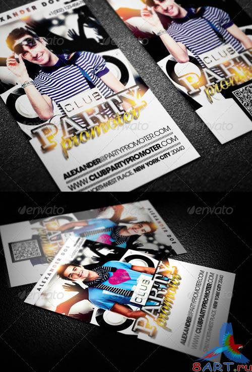 GraphicRiver Club Party Promoter Business Card