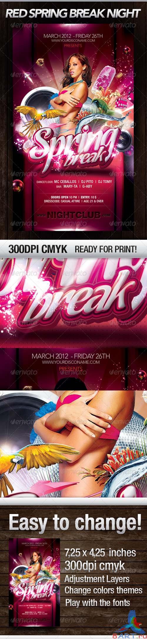 GraphicRiver Red Spring Break Nights