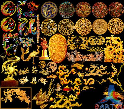 Dragon phoenix patterns