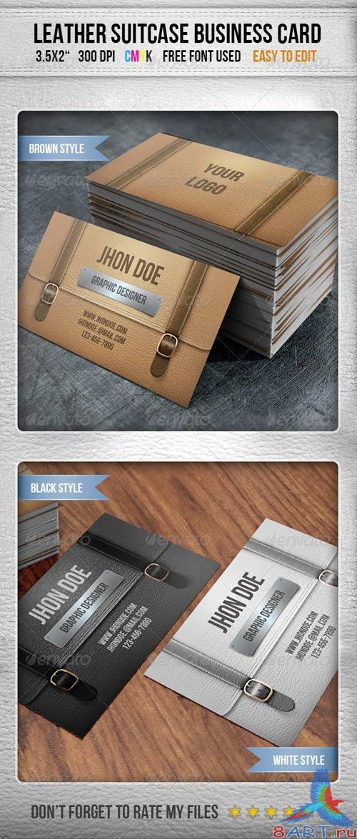 GraphicRiver Leather Briefcase Business Card