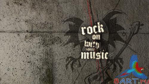 rock on with some music PSD