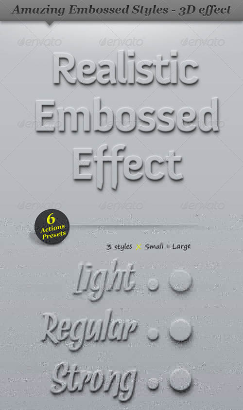 GraphicRiver Embossed Style Effect - 3D Clean Shadow