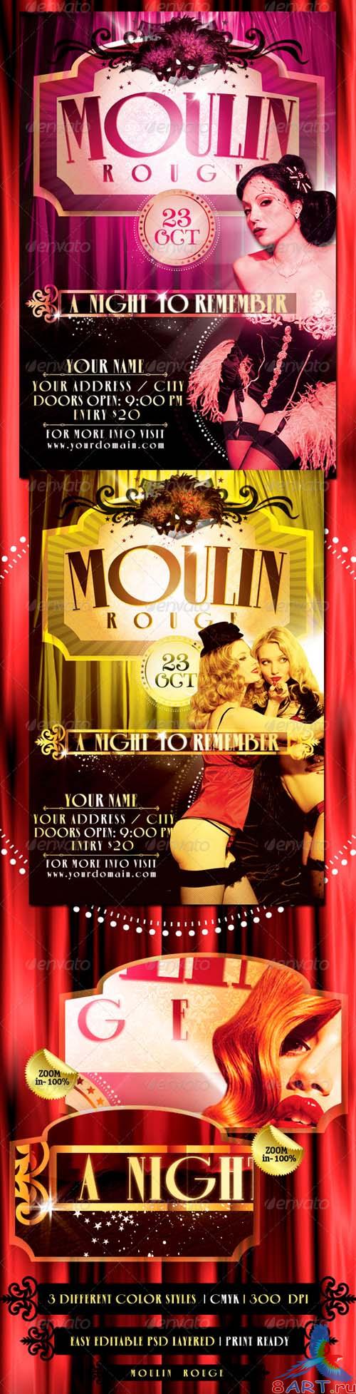 Graphicriver The Moulin Rouge Flyer Template - REUPLOAD