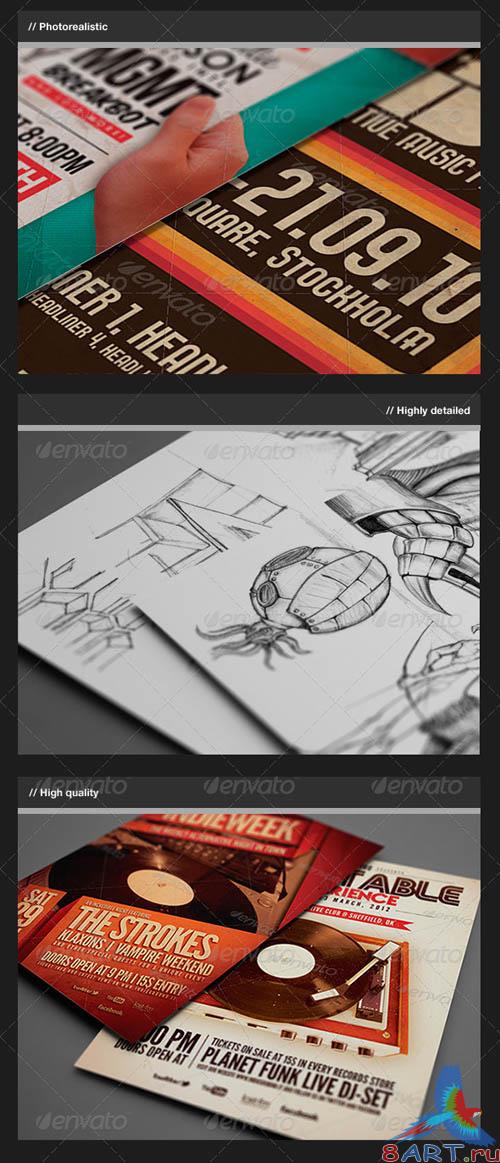 GraphicRiver Flyer / Logo / Close-Up Mock-Up
