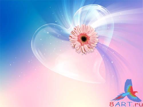 PSD - Transparent Heart Template