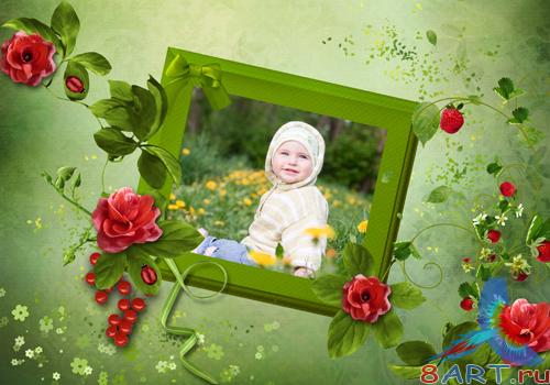 PSD frame - Green frame