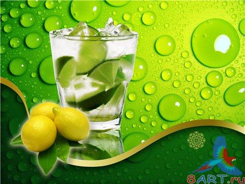 PSD - Lemon drink with ice