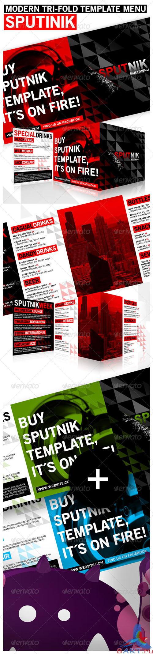 GraphicRiver - Sputnik Tri-Fold Template Menu 717289