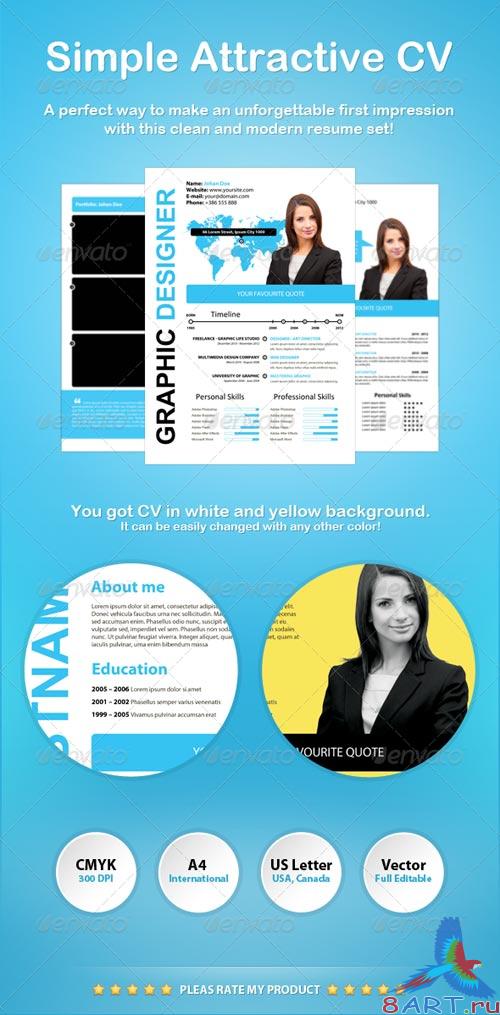 GraphicRiver Simple Attractive CV