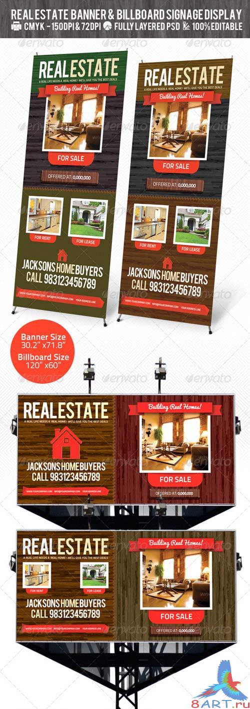 GraphicRiver Real Estate Outdoor Banner & Billboard Signage PSD