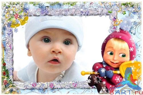 Детские зимние рамочки от Машей - Следы невиданных зверей Детские зимние рамочки от Машей - Следы невиданных зверей