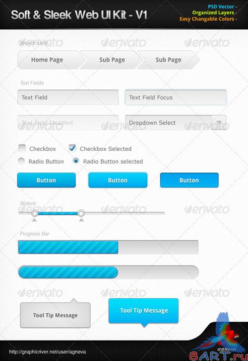 GraphicRiver - Soft &amp; Sleek Web UI Kit