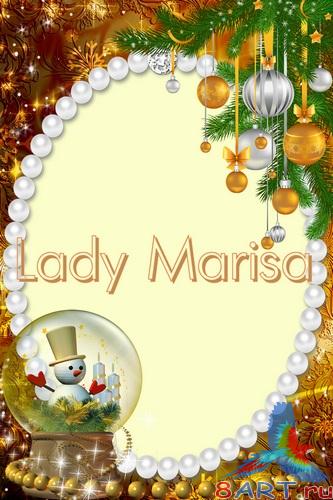 Открытка-фоторамка - от Новым Годом равным образом Рождеством! Открытка-фоторамка - из Новым Годом равно Рождеством!