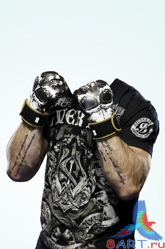 Шаблон ради монтажа в течение Photoshop - Кикбоксер Шаблон ради монтажа в течение Photoshop - Кикбоксер