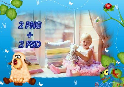 Детская рамочка - Божья коровка Детская рамочка - Божья коровка