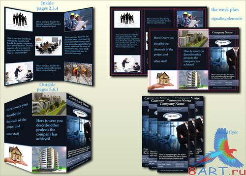 PSD Template - Real Estate Flyer - 3 pag (front/back)