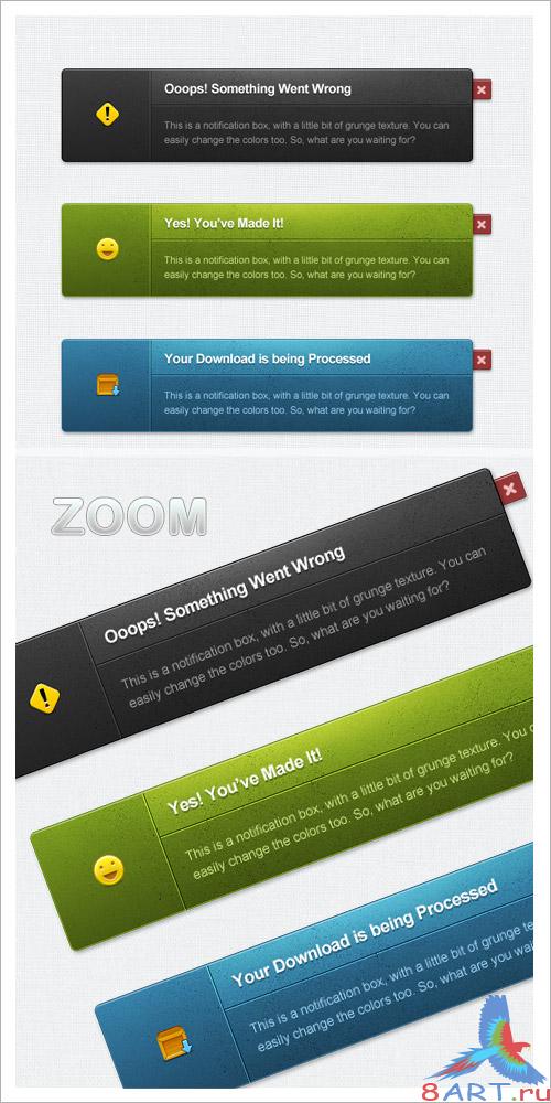 Grunge Notification Box