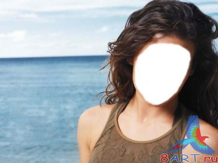 Шаблон в угоду кому фото женщина да море Шаблон в угоду кому фото женщина да море