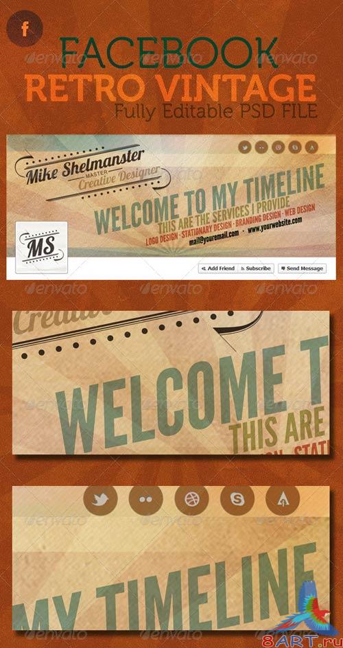 GraphicRiver Facebook Retro Vintage Timeline Cover