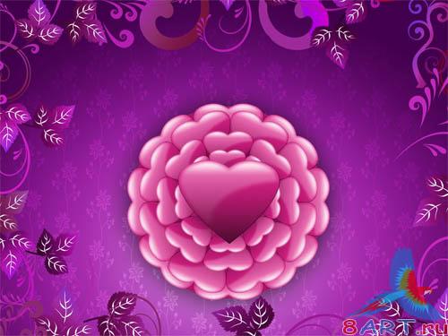 PSD - Purple Love Template