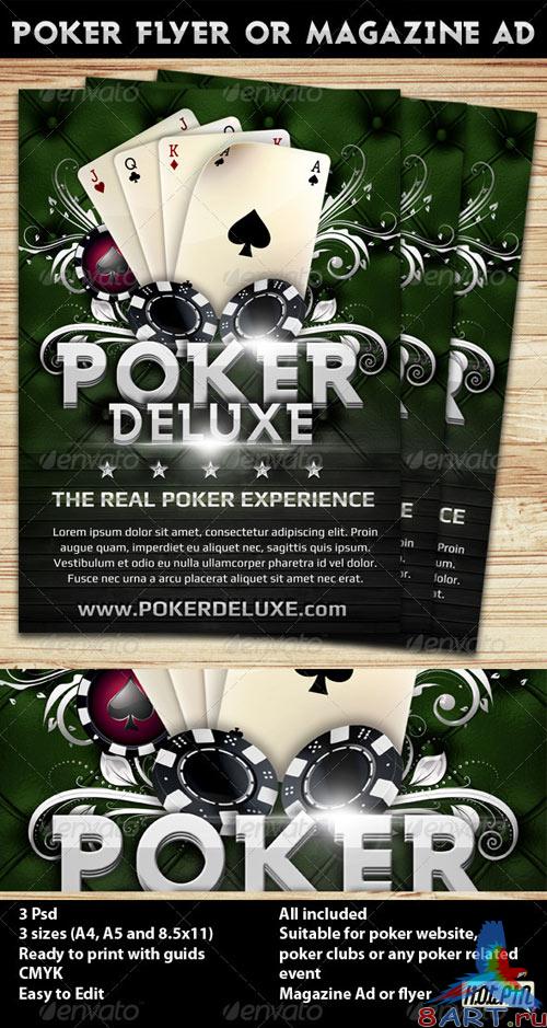GraphicRiver Poker Magazine Ad or flyer Template 4