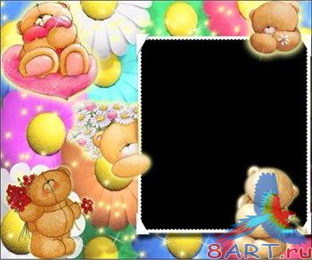 Рамка к фото - Мишки Рамка к фото - Мишки