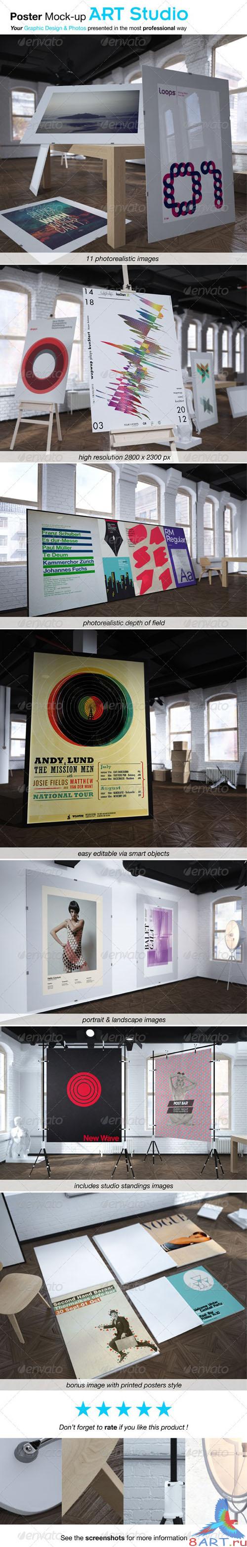 GraphicRiver - Poster Mock-up ART STUDIO 2616511