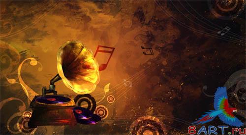 PSD - Old Gramophone Template PSD - Old Gramophone Template