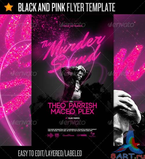 GraphicRiver Black And Pink - Flyer Template GraphicRiver Black And Pink - Flyer Template