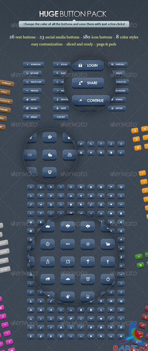 GraphicRiver - Huge Button Pack REUPLOAD