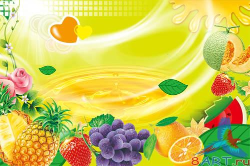 PSD - Summer Fruits Template