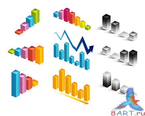 PSD Glossy Graphic Charts