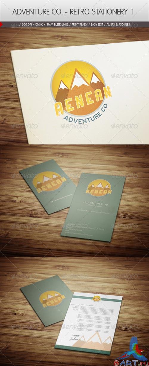 GraphicRiver Adventure Co. - Retro Stationery 1