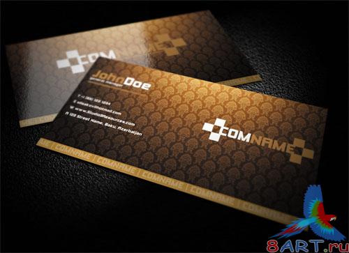 PSD Template - Golden Business Card