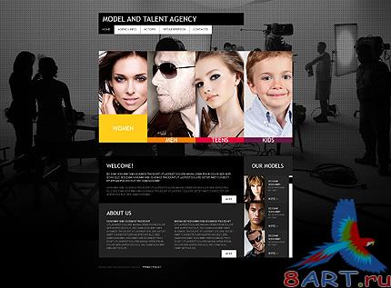 Models Talent Website Free Template