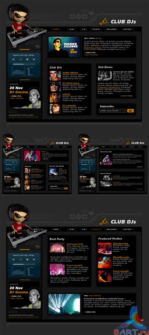Web site DJ PSD Template