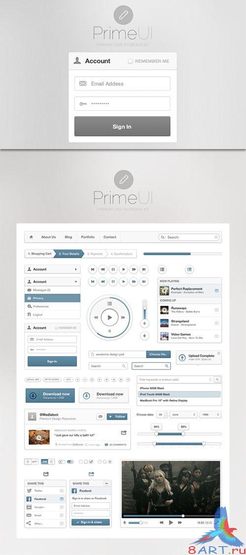 Prime UI PSD Template
