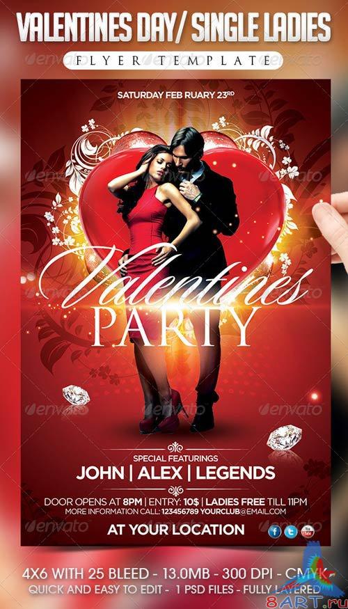 GraphicRiver Valentines Day / Single Ladies Flyer Template GraphicRiver Valentines Day / Single Ladies Flyer Template