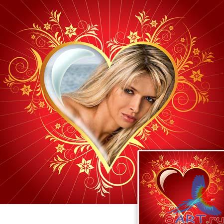 Valentine-frame - Red heart -������� ������( �����-����������)
