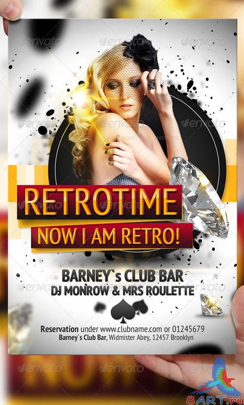 GraphicRiver RetroTime Party Flyer Template