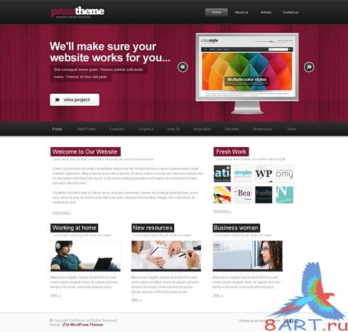 Dynamic CSS Templates - Showbiz