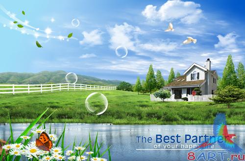 Sources - A beautiful house by the lake