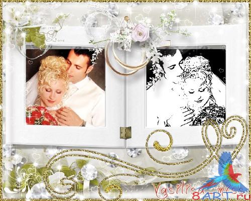 Красивая свадебная рамочка на фотошопа в пользу кого двух фотографий поможет запечатлить прекрасное мгновение Красивая свадебная рамочка на фотошопа в интересах двух фотографий поможет запечатлить прекрасное мгновение