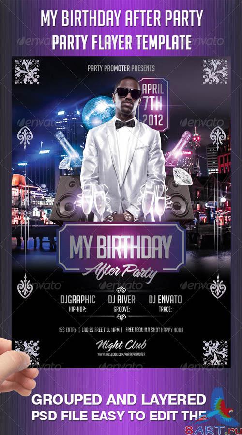 GraphicRiver My Birthday After Party Flayer Template