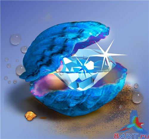 PSD - Diamond in the blue pearl