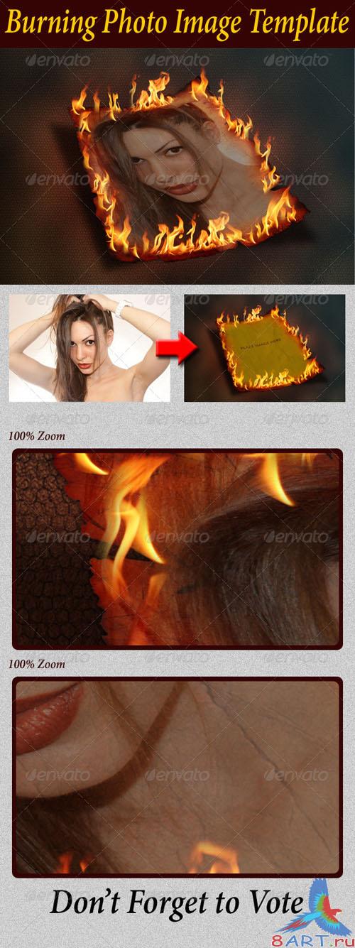 GraphicRiver - Burning Photo Image Template 2496846